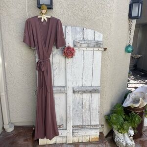 Purusha People Purple Basil clover wrap dress〰️